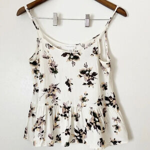 FULL TILT Floral Patterned Cropped Tank Spaghetti Strap Womens Size Small